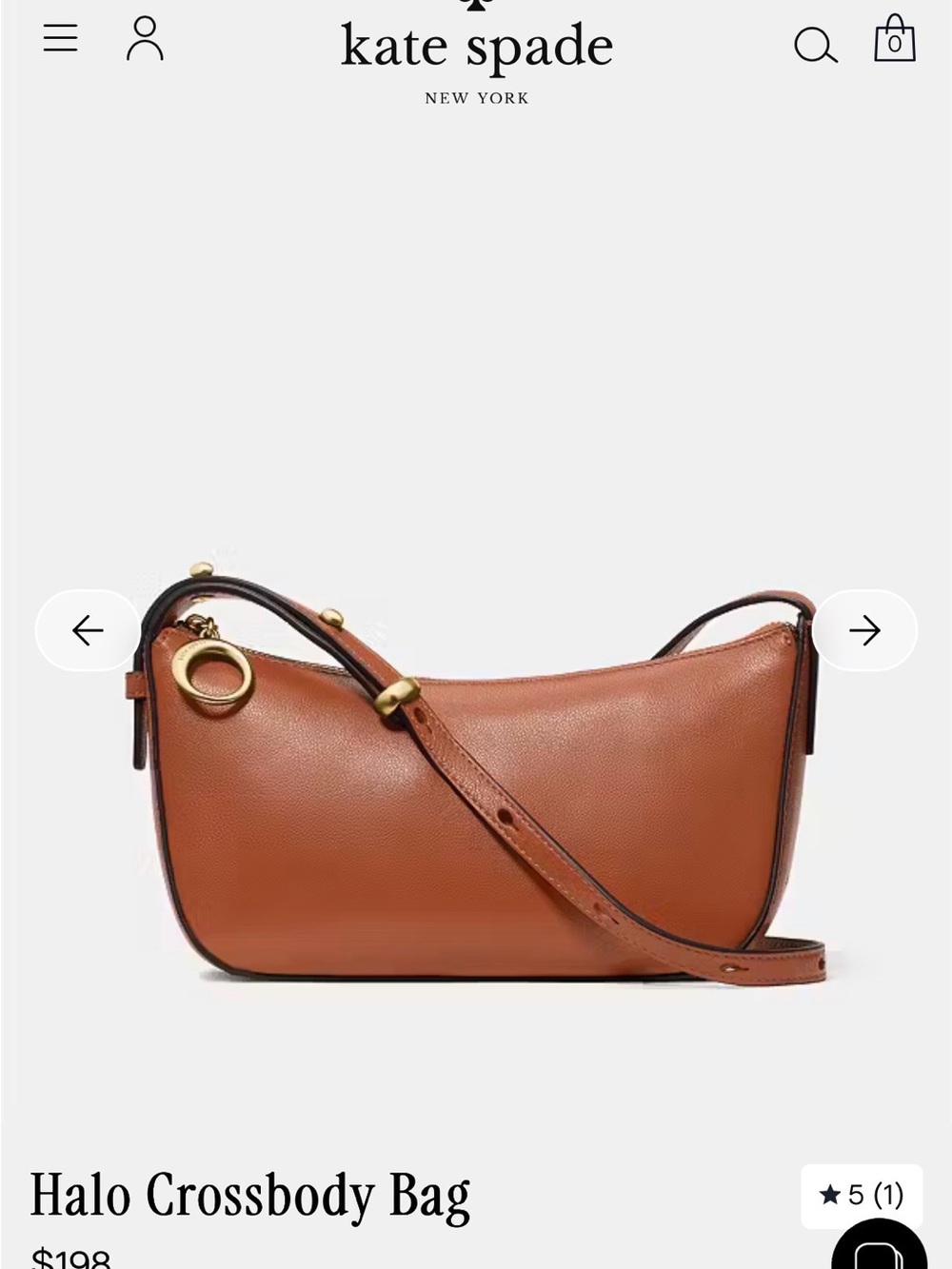 kate spade Halo Crossbody Bag - Saddle